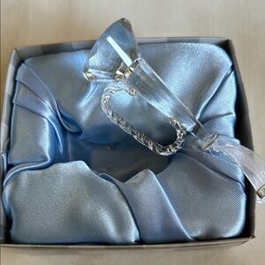 Department 56 - 4 Crystal Ornaments with Blue Satin Lining